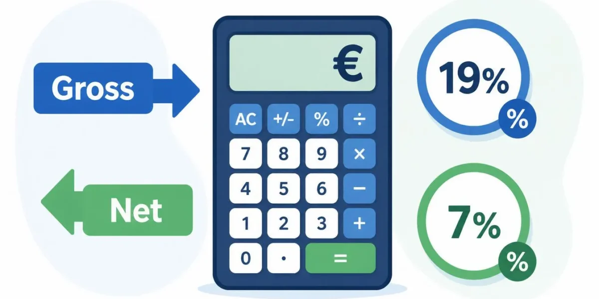 MwSt-Rechner online: Mehrwertsteuer mit 19% und 7% berechnen, Brutto und Netto umrechnen