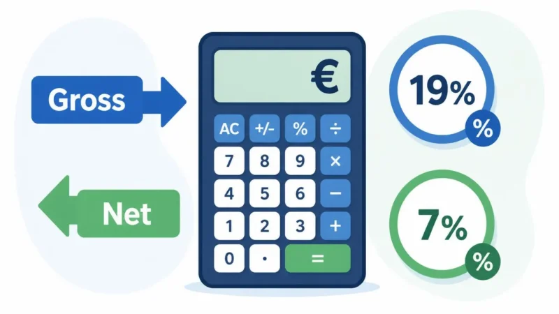 MwSt-Rechner online: Mehrwertsteuer mit 19% und 7% berechnen, Brutto und Netto umrechnen