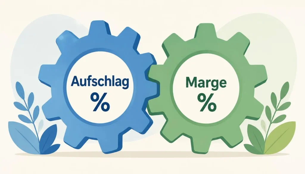 Umrechnung zwischen Aufschlag und Handelsspanne ohne konkrete Preise