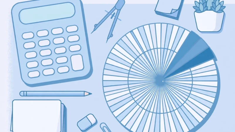 Promille berechnen: Formel mit Taschenrechner und Tortendiagramm als Illustration